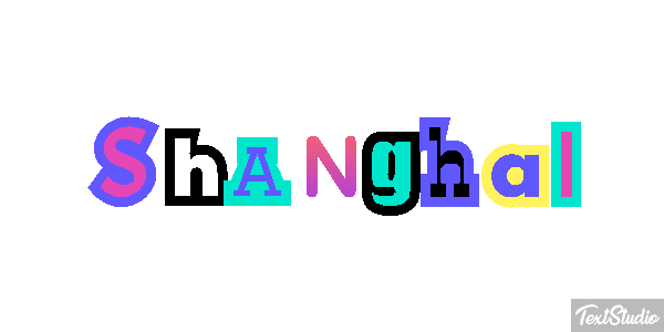Shanghai Effet de texte