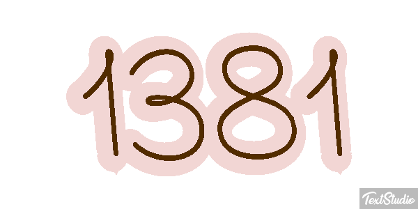 1381 Text effect