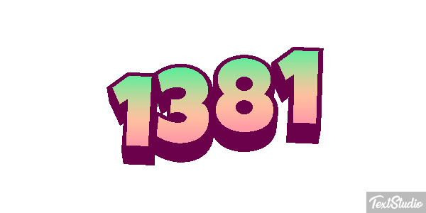 1381 Text effect