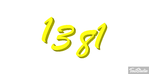 1381 Text effect