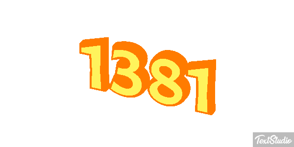 1381 Text effect