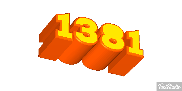 1381 Text effect