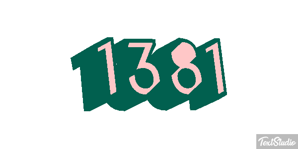 1381 Text effect