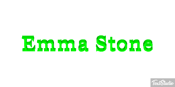 Emma Stone Efeito do texto