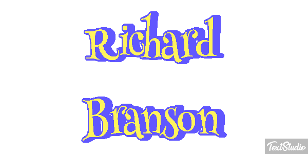 Richard Branson Text effect