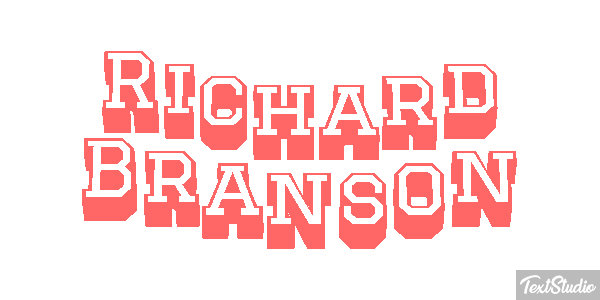 Richard Branson Text effect