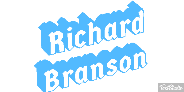 Richard Branson Text effect