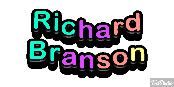 Richard Branson Text effect