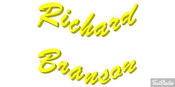 Richard Branson Text effect