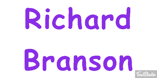 Richard Branson Text effect