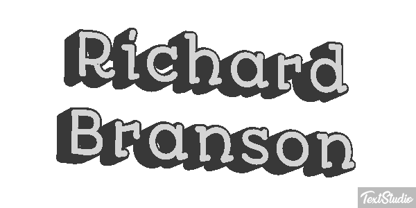 Richard Branson Text effect