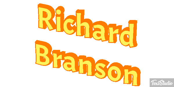 Richard Branson Text effect