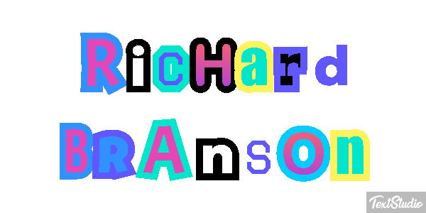 Richard Branson Text effect