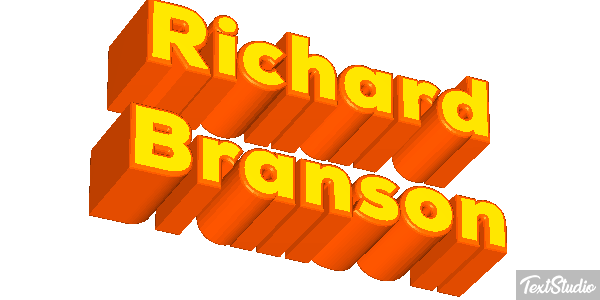 Richard Branson Text effect
