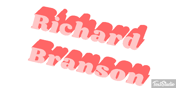 Richard Branson Text effect