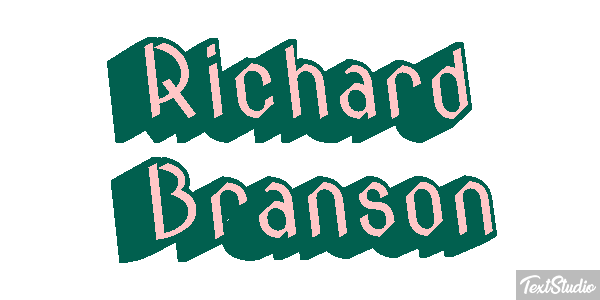 Richard Branson Text effect