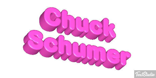 Chuck Schumer Text effect