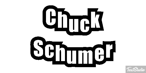 Chuck Schumer Text effect