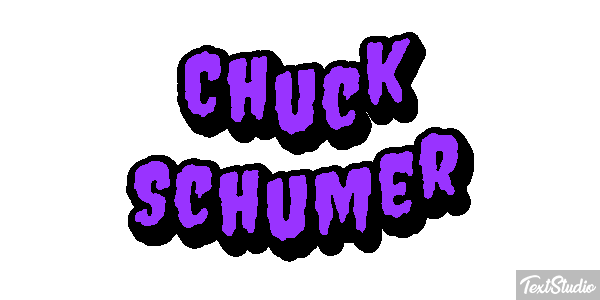 Chuck Schumer Text effect