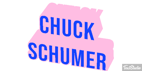 Chuck Schumer Text effect