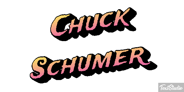 Chuck Schumer Text effect