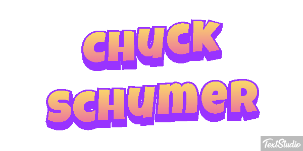 Chuck Schumer Text effect