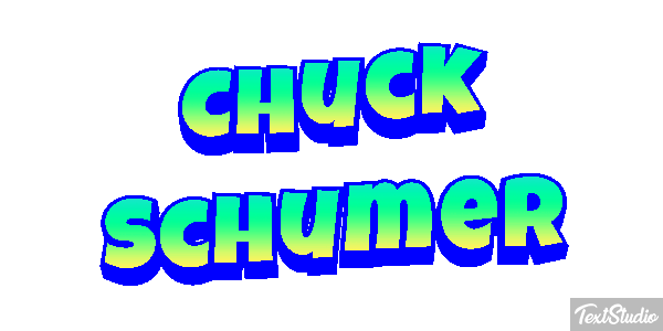 Chuck Schumer Text effect