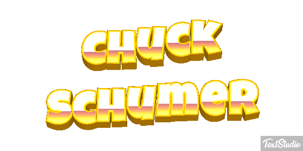 Chuck Schumer Text effect