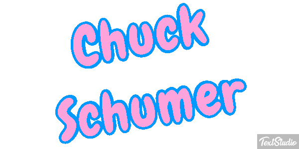 Chuck Schumer Text effect
