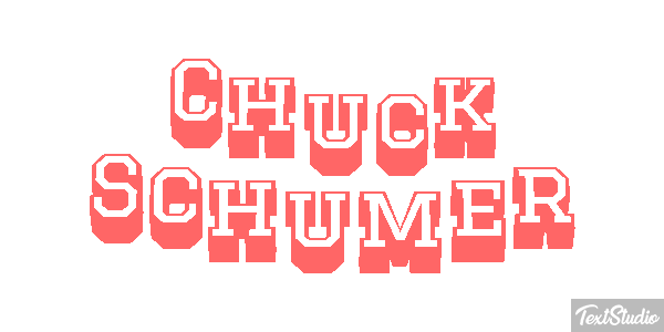 Chuck Schumer Text effect