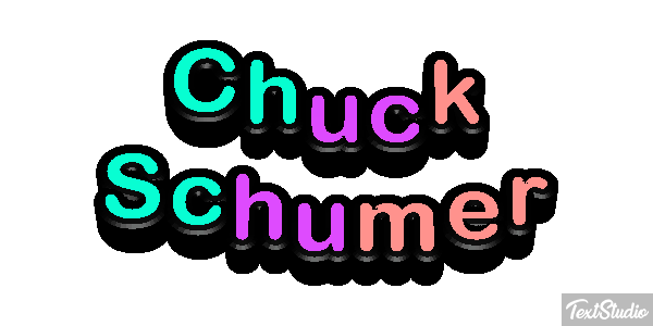Chuck Schumer Text effect