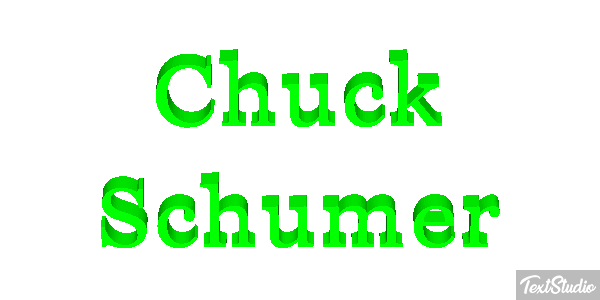 Chuck Schumer Text effect