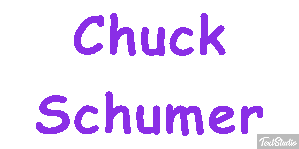 Chuck Schumer Text effect