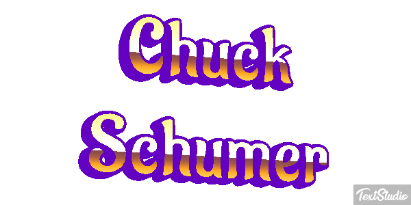 Chuck Schumer Text effect