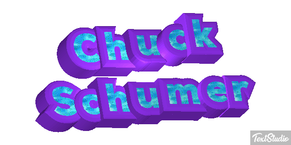 Chuck Schumer Text effect