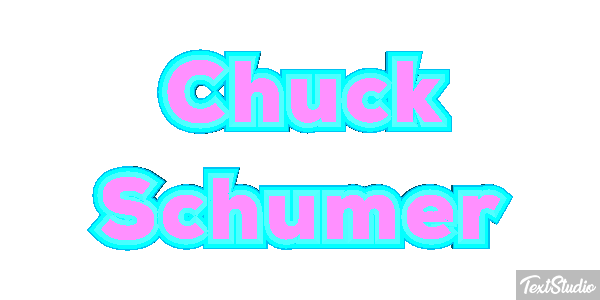 Chuck Schumer Text effect