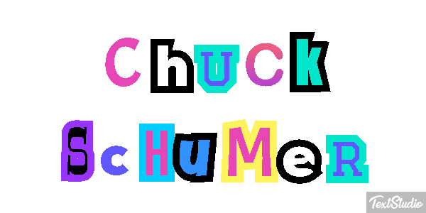 Chuck Schumer Text effect