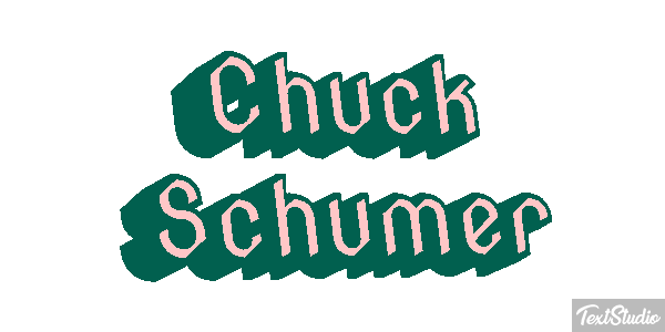 Chuck Schumer Text effect
