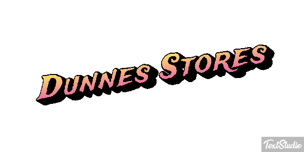 Dunnes Stores Text effect