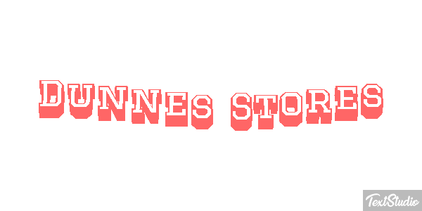 Dunnes Stores Text effect