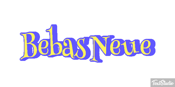 Bebas Neue Text effect