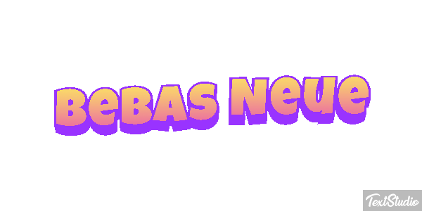 Bebas Neue Text effect