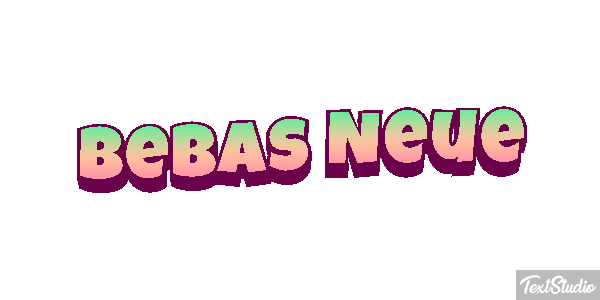 Bebas Neue Text effect