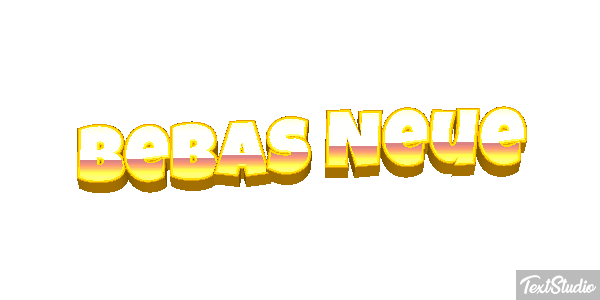 Bebas Neue Text effect