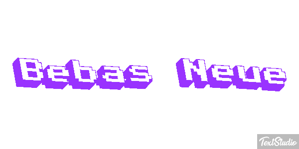 Bebas Neue Text effect