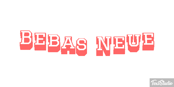 Bebas Neue Text effect
