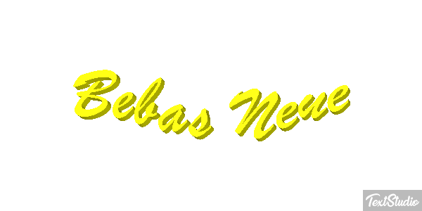 Bebas Neue Text effect