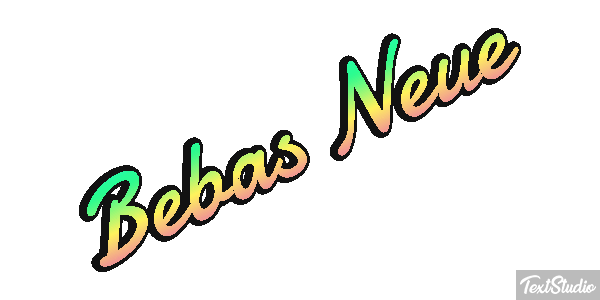 Bebas Neue Text effect