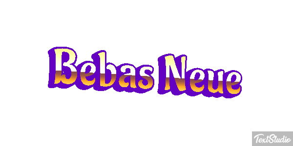 Bebas Neue Text effect