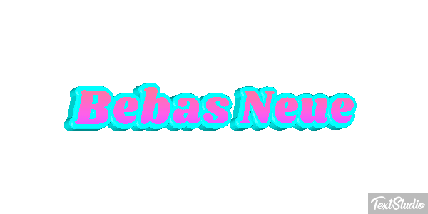 Bebas Neue Text effect